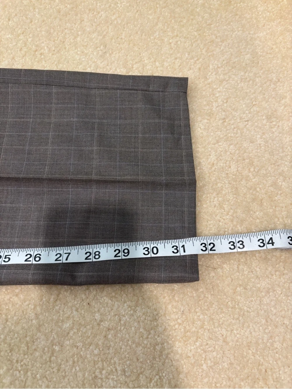Perry Ellis Plaid Gray Brown Dress Pants Size 34